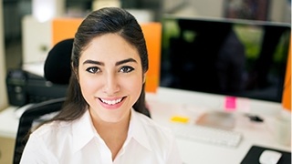 Woman with beautiful smile