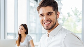 Young man with healthy smile