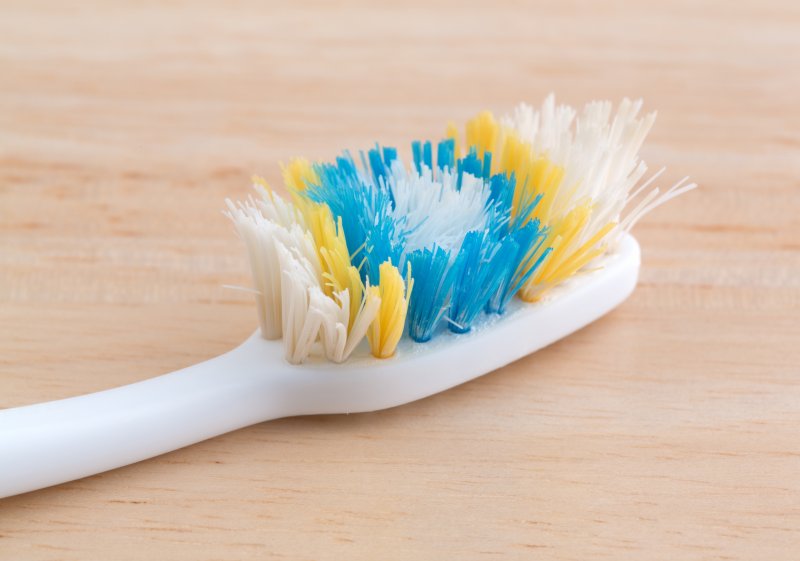 Frayed toothbrush