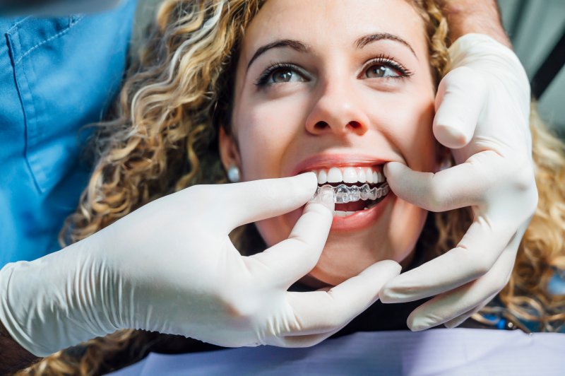 patient getting Invisalign near Spring House