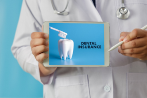 a closeup of a digital dental insurance form